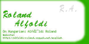 roland alfoldi business card